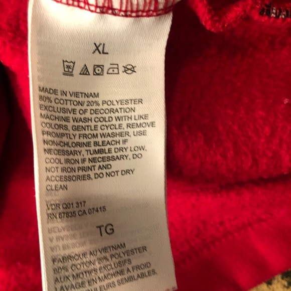 Nautica size  X-Large red  mid - heavy weight 1/4 zip front sweatshirt - Picture 11 of 16